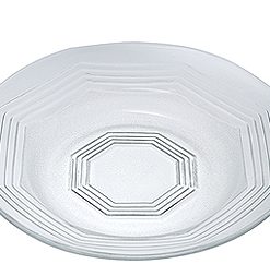 600107 จานแก้ว ลายแปดเหลี่ยม Octet Plate
